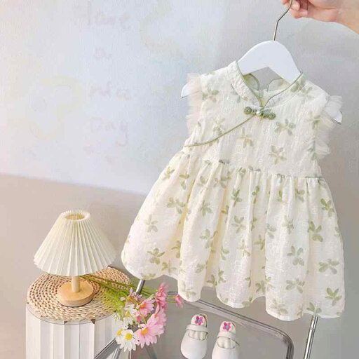 ベビー 女の子 1歳児 ノースリーブ 綿 無地 チャイナ風 タン装風 夏 かわいい プリンセス お出かけ 普段使い グリーン 韓国風 80cm 90cm 100cm ベビー 女の子 1歳児 ノースリーブ 綿 無地 チャイナ風 タン装風 夏 かわいい プリンセス お出かけ 普段使い グリーン 韓国風 80cm 90cm 100cm