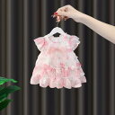 ワンピース 女の子 ベビー キッズ 夏 花柄 プリンセスドレス 綿 コットン 1歳 誕生日 バースデー 記念日 フォーマル セレモニー かわいい おしゃれ