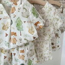 パジャマ 女の子 キッズ 子供用 春夏 薄手 半袖 ショートパンツ ルームウェア 部屋着 セットアップ ピーターラビット柄 キャラクター 動物柄 花柄 通気性 吸湿速乾 柔らかい 肌触り 竹繊維 綿混 寝間着 ナイトウェア 普段使い