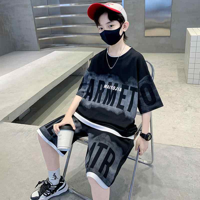 キッズ 男の子 半袖 Tシャツ ハーフパンツ 半ズボン セットアップ ジュニア 小学生 ボーイズ 夏服 綿 ..