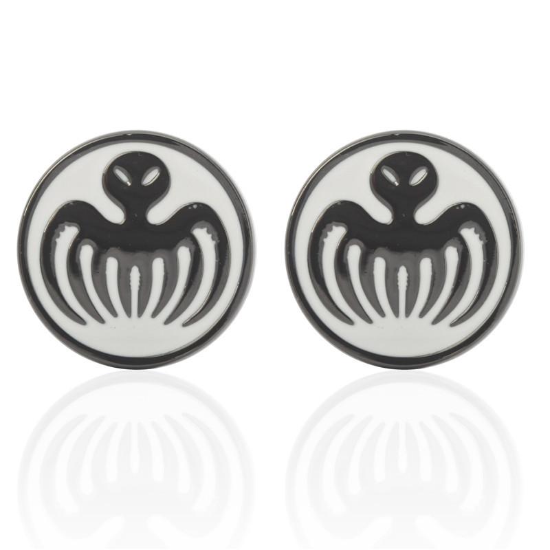 カフスボタン メンズ 男性用 ブラック 真鍮製 タコモチーフ オクトパス フレンチシャツ ビジネス フォ..