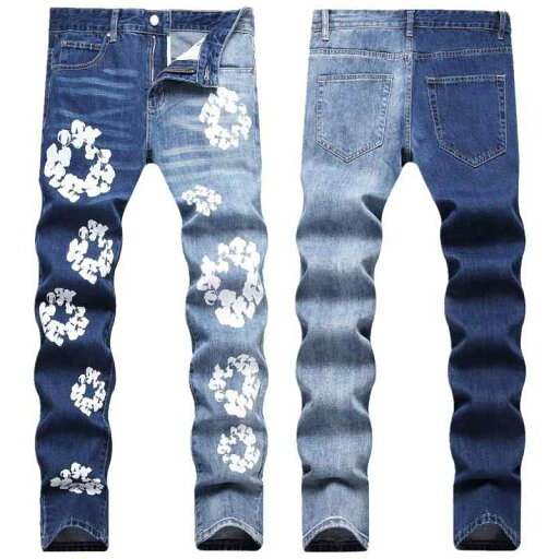 デニムパンツ メンズ スリムストレート ノンストレッチ 欧米風 切り替え プリント 猫ひげ加工 濃淡カラー ウォッシュ加工 普段使い 綿混 デニムパンツ メンズ スリムストレート ノンストレッチ 欧米風 切り替え プリント 猫ひげ加工 濃淡カラー ウォッシュ加工 普段使い 綿混