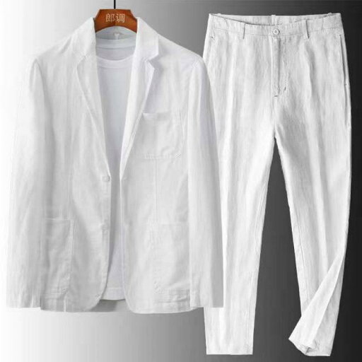 スーツ セットアップ メンズ 男性用 カジュアル シンプル 綿麻 コットンリネン 薄手 春夏 ゆったり ジャケット パンツ 2点セット ホワイト ブラック ベージュ きれいめ 韓国風 普段使い スーツ セットアップ メンズ 男性用 カジュアル シンプル 綿麻 コットンリネン 薄手 春夏 ゆったり ジャケット パンツ 2点セット ホワイト ブラック ベージュ きれいめ 韓国風 普段使い
