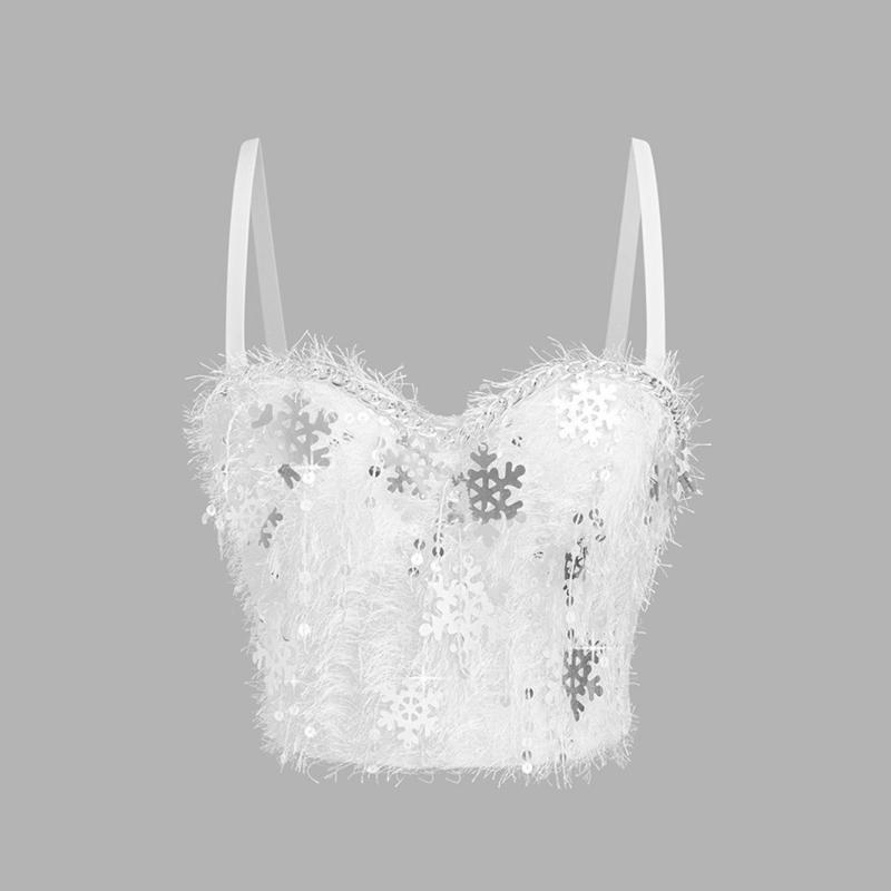 キャミソール レディース 立体花柄 セクシー タンクトップ ベアトップ インナー トップス 部屋着 普段使い ポリエステル 白 ホワイト