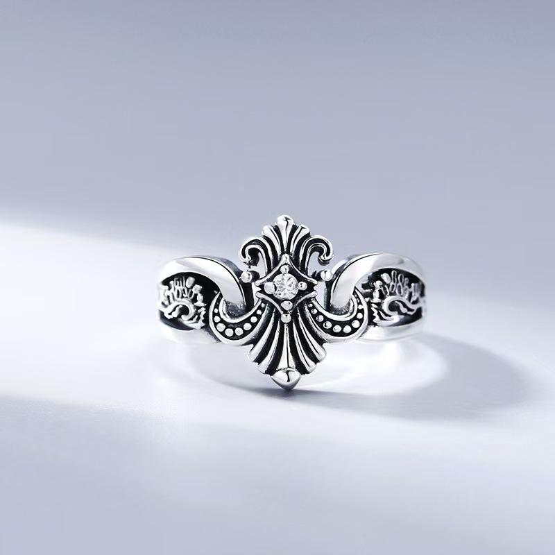 指輪 メンズ アンカーモチーフ レトロ ヴィンテージ パンク ヒップホップ ストリートスタイル 個性的 ..