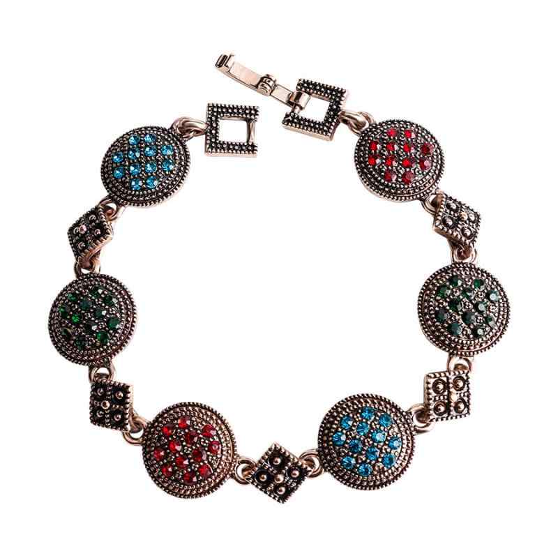 ブレスレット レディース レトロ ヴィンテージ 合金製 電気メッキ加工 フラワーモチーフ 花柄 レースデザイン 大人 上品 エレガント ファッションアクセサリー...