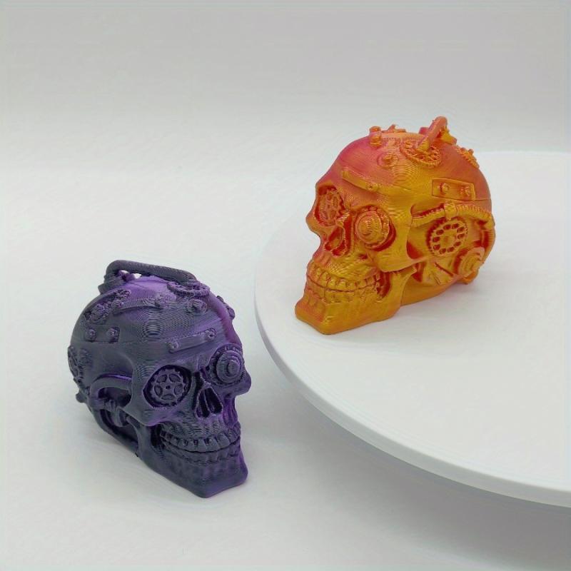 置物 スチームパンク ゴシック スカル像 3Dプリント ハロウィン SF 頭蓋骨 プラスチック製 インテリア ..