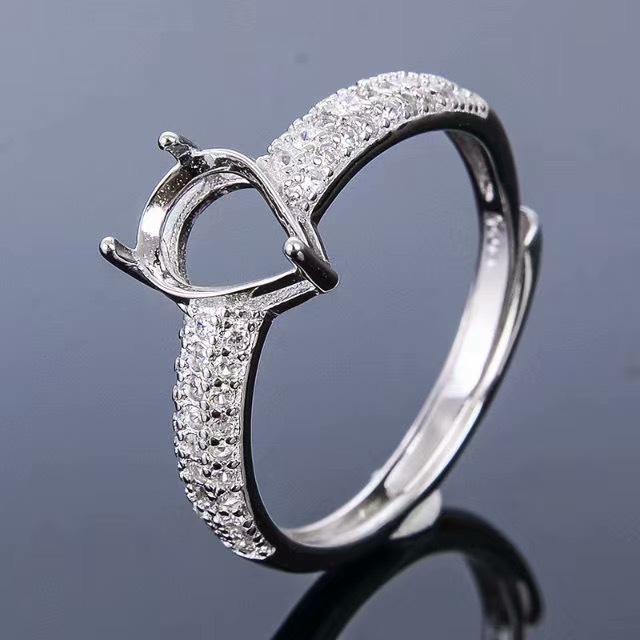 指輪 リング レディース 女性用 925シルバー 18Kホワイトゴールドメッキ 18Kローズゴールドメッキ 空枠..