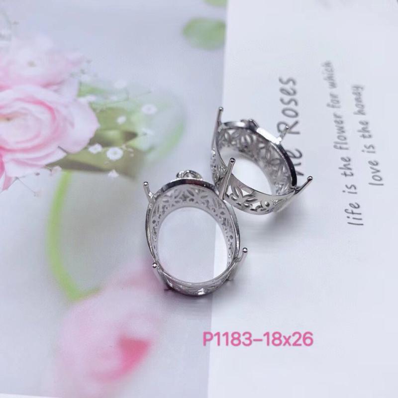 ペンダントトップ S925 シルバー 大型 空枠 台座 ドロップ 雫型 オーバル 楕円 ハート型 スクエア 正方..