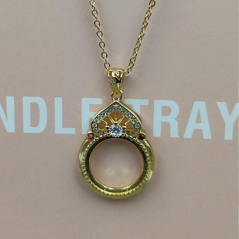 ペンダントトップ ゴールド 金細工 玉石用 空枠 円形 丸型 銅製 DIY ハンドメイド素材 電気メッキ加工 ..