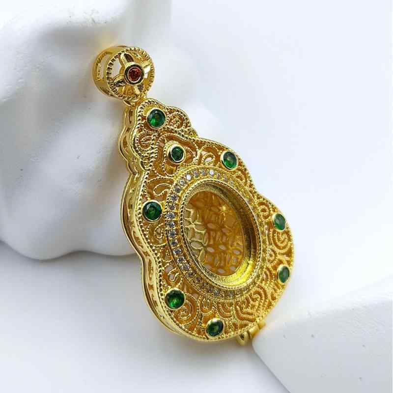 ペンダント アクセサリーパーツ 開閉式 アロマ カルセドニー 天然石 ゴールド 卵形 エッグ型 ベゼルセ..