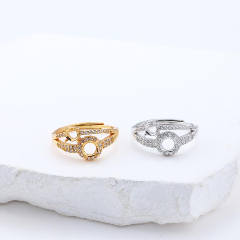 指輪 925シルバー製 楕円 卵型 空枠リング 開口式 フリーサイズ 重厚感 裸石用 電気メッキ加工 プラチ..