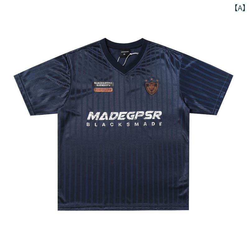 Tシャツ メンズ 男性 ゆったり ルーズフィット 半袖 クルーネック ドロップショルダー アメリカンヴィンテージ アメカジ ストライプ ボーダー スポーツ 吸湿速乾 ポリエステル しわになりにくい 普段使い 春夏 ロイヤルブルー ブラック