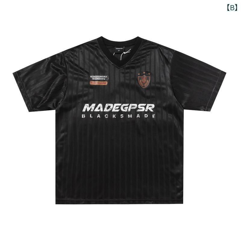 Tシャツ メンズ 男性 ゆったり ルーズフィット 半袖 クルーネック ドロップショルダー アメリカンヴィンテージ アメカジ ストライプ ボーダー スポーツ 吸湿速乾 ポリエステル しわになりにくい 普段使い 春夏 ロイヤルブルー ブラック