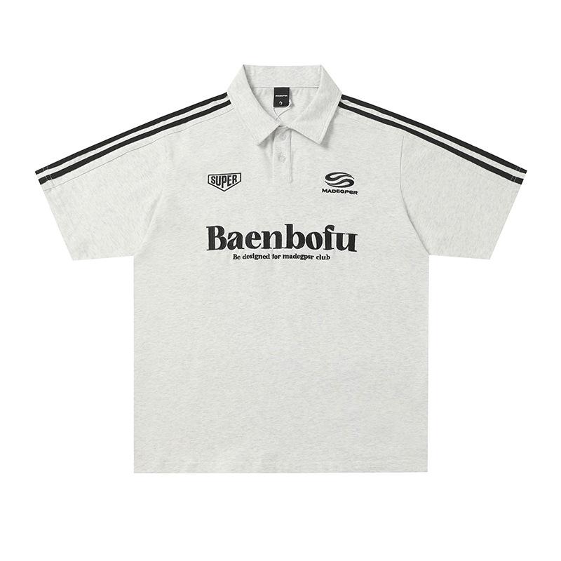 ポロシャツ メンズ ゆったり ストライプ アメリカン カレッジ風 通気性 吸湿速乾 綿 コットン カジュアル 春夏