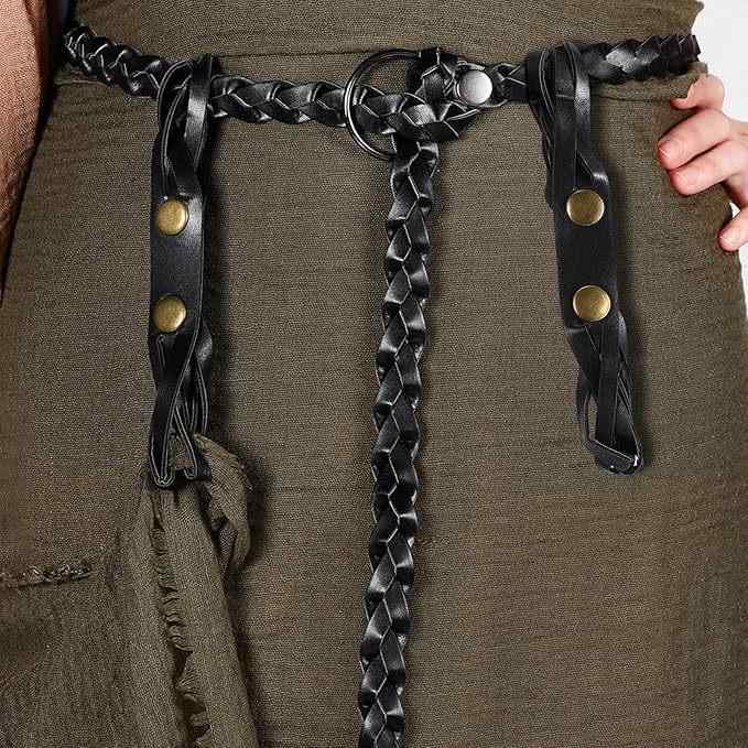 ベルト レディース ウエストベルト ルネサンス 中世 コスプレ レトロ クラシック ファッション小物 服飾雑貨 ブラック ダークブラウン グリーン