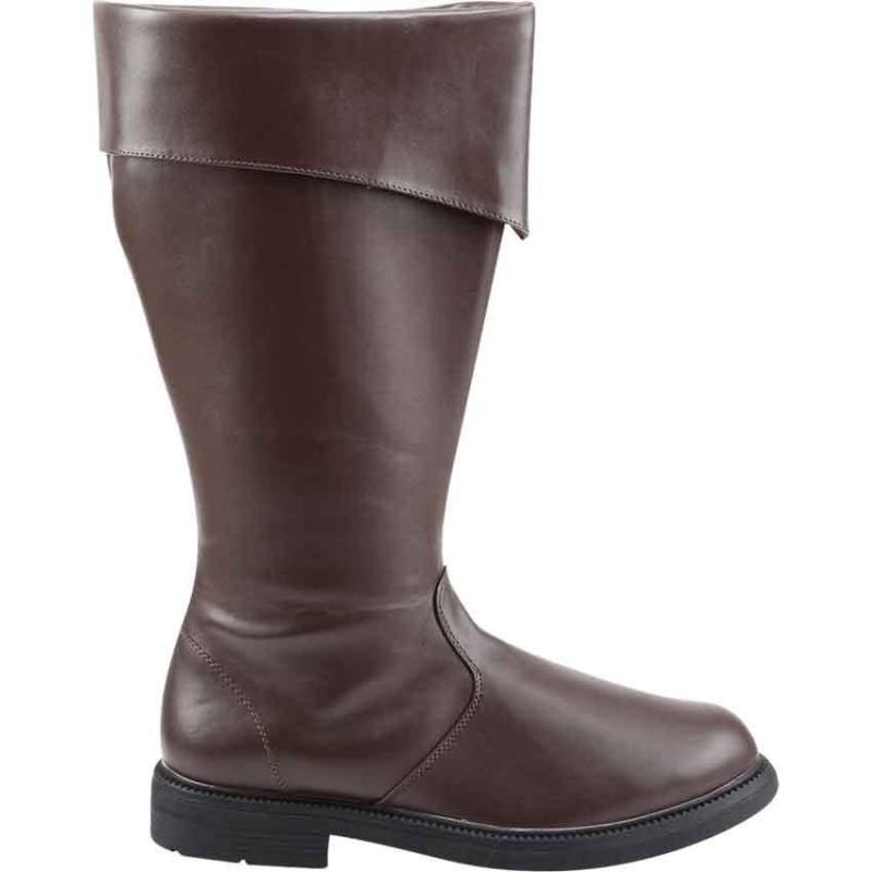 ブーツ メンズ 男性用 ライディングブーツ 中世風 ミリタリー調 サイドジッパー 太ヒール ミドルヒール ラウンドトゥ 合成皮革 PUレザー 大きいサイズ レトロ クラシック 秋冬 ブラック ダークブラウン