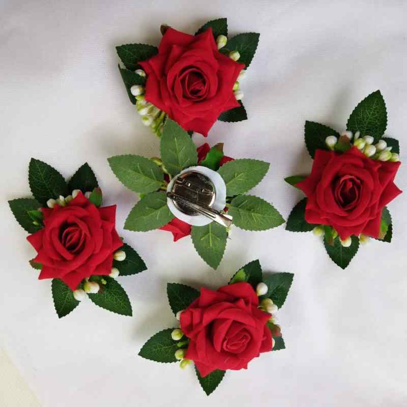 コサージュ ブローチ リストブーケ 結婚式 披露宴 フォーマル パーティー ウェディング 両親 親族 ゲスト 上品 ナチュラル 高級感 造花 アクセサリー 布製...