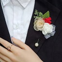 胸花 男女兼用 コサージュ パール パール リストブーケ セット 結婚式 ウェディング フォーマル 披露宴 二次会 パーティー 麦の葉 リーフ 花 フラワー ラ...