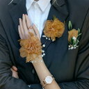 コサージュ ウェディング 結婚式 伴娘 リストブーケ ブートニア パール クリスタル 韓国風 ナチュラル ボタニカル 撮影小物 写真撮影用 上品 華やか 可憐 フォーマル パーティー 披露宴 男女兼用