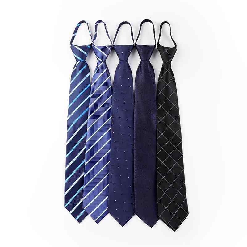 ネクタイ メンズ ファスナータイ ワンタッチネクタイ ポリエステル ストライプ 8cm幅 ビジネス フォーマル スーツ 通勤 面接 就職活動 簡単装着 時短アイテム(x2)