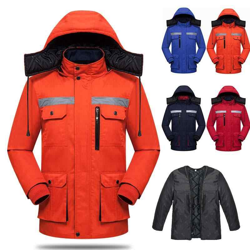 ・用途: 作業服・機能: 防寒・カテゴリ: アウター・裏地: フリース綿100%・着用シーン: 通勤・対象層: 若者・服装タイプ: トップス・推奨業種: 物流、倉庫業・カラー展開: レッド、ネイビー、ロイヤルブルー、オレンジ・サイズ展開: S、M、L、XL、XXL、XXXL、XXXXL・性別: メンズ