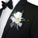 コサージュ ウェディング ブートニア 結婚式 パーティー ゲスト用 ブライズメイド リストコサージュ リストブーケ ヨーロッパ風 装飾 シルクフラワー 造花 手作り 春夏
