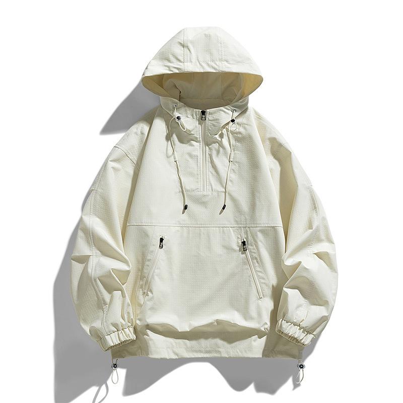 マウンテンパーカー メンズ 男性用 春秋 フード付き フーディー ジャケット アウター ワークウェア ミリタリー カジュアル アウトドア レジャー 登山 トレッキング 防風 耐摩耗性 ゆったり スタイリッシュ ポリエステル