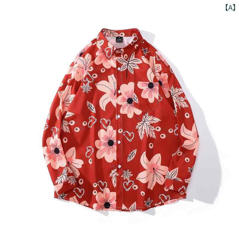 シャツ メンズ 長袖 春秋 タイダイ柄 レトロ ゆったり オーバーサイズ 薄手 カジュアル ストリート系 ポリエステル 羽織り 普段使い 男性用