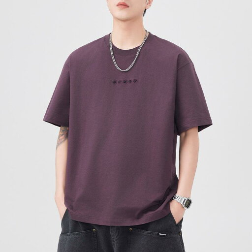 Tシャツ メンズ 半袖 クルーネック 丸首 ゆったり リラックスフィット 竹繊維 バンブーコットン 綿混 通気性 吸湿速乾 カジュアル 普段使い パープル 夏 Tシャツ メンズ 半袖 クルーネック 丸首 ゆったり リラックスフィット 竹繊維 バンブーコットン 綿混 通気性 吸湿速乾 カジュアル 普段使い パープル 夏