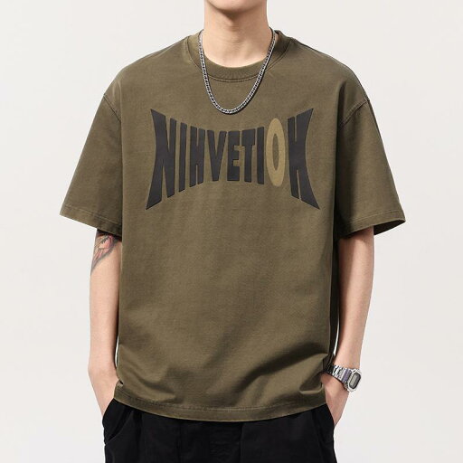 Tシャツ メンズ ヘビーウェイト コットン ウォッシュ加工 ヴィンテージ プリント アメリカンカジュアル ゆったり オーバーサイズ 半袖 クルーネック 吸湿速乾 カジュアルスタイル 春夏 Tシャツ メンズ ヘビーウェイト コットン ウォッシュ加工 ヴィンテージ プリント アメリカンカジュアル ゆったり オーバーサイズ 半袖 クルーネック 吸湿速乾 カジュアルスタイル 春夏