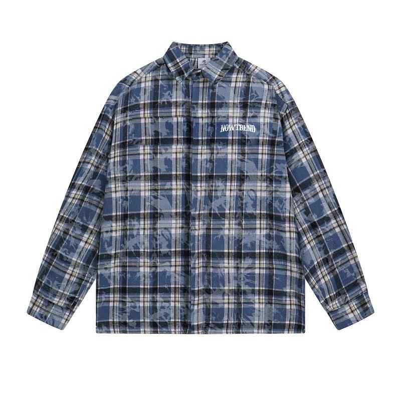 シャツ ユニセックス 長袖 格子柄 チェック柄 プリント レトロ ゆったり オーバーサイズ 綿 イージーケア 春夏 リゾート ビーチ 普段使い カジュアル 羽織り トップス