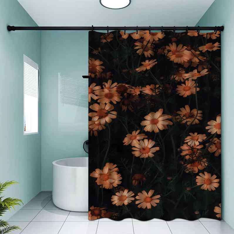 シャワーカーテン 浴室 お風呂場 間仕切り 目隠し プライバシー保護 防水 はっ水 防カビ加工 ポリエステル製 軽量 速乾 モダン シンプル おしゃれ ユニットバス トイレ