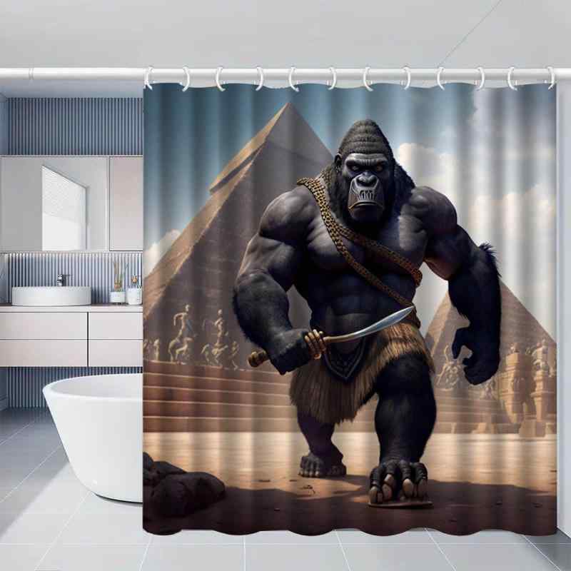 シャワーカーテン 3Dデジタルプリント ポリエステル 防水 防カビ 厚手 バスルーム 間仕切り 目隠し ユニットバス対応 モダン シンプル柄 穴あけ不要