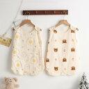スリーパー ベビー 新生児 キッズ 子供用 ガーゼ 綿100% 薄手 春夏 オールシーズン ベストタイプ キャラクター柄 寝冷え防止 蹴飛ばし防止 パジャマ 寝巻き かわいい