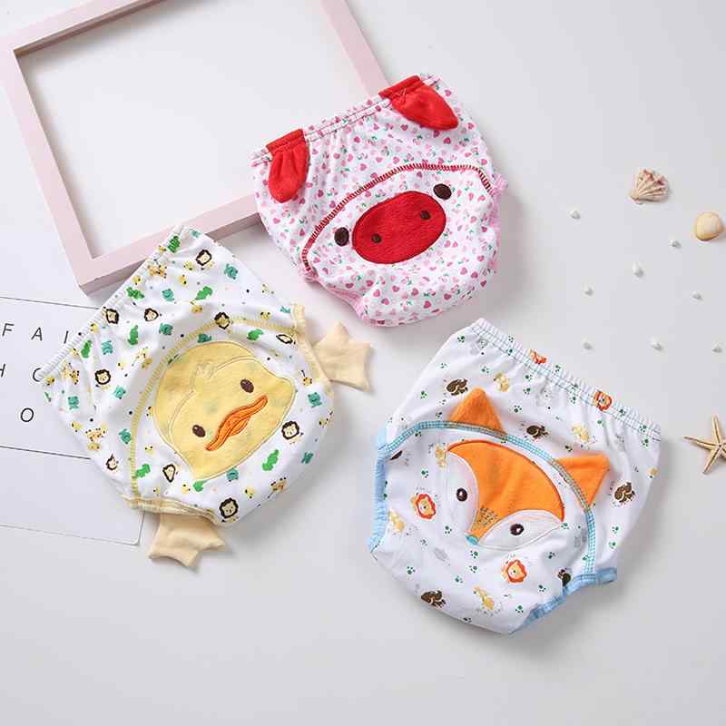 トレーニングパンツ ベビー 布製 三層構造 防水 漏れ防止 トイレトレーニング 幼児用 繰り返し使える 洗濯可能 通気性 動物柄