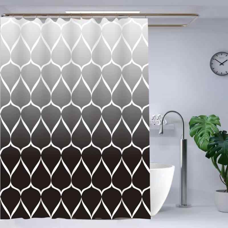 シャワーカーテン 防水 撥水加工 シンプル モダン 厚手 ポリエステル製 バスルーム お風呂 ユニットバス 洗面所 目隠し 間仕切り プリント柄 グラデーション おしゃれ インテリア
