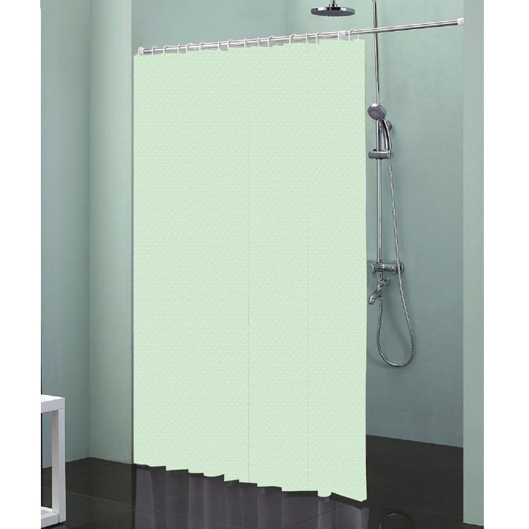 シャワーカーテン 撥水加工 浴室用 ポリエステル製 無地 ジャカード織り ジルコニア柄 穴あけ不要 突っ張り棒式 取り付け簡単 間仕切り 目隠し モダン おしゃれ