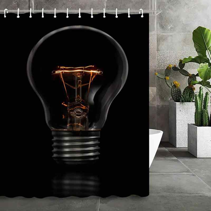 シャワーカーテン ライトボール柄 デジタルプリント 防水 ポリエステル バスルーム 間仕切り 目隠し モダン おしゃれ 防カビ 速乾