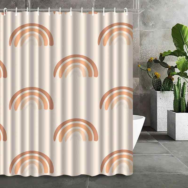 シャワーカーテン 3Dデジタルプリント 防水 防カビ ポリエステル製 間仕切り 目隠し バスルーム 洗面所 お風呂用 モダン シンプル おしゃれ 軽量