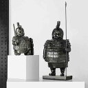 置物 兵馬俑 人物モチーフ レトロ 合成樹脂工芸品 新中国スタイル クリエイティブ ユニーク 卓上飾り リビング オフィス インテリア ビジネス ギフト 贈り物