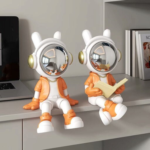 ブックエンド 宇宙飛行士 オブジェ 座り姿 おしゃれ モダン 樹脂製 本立て オレンジ ライトブルー 玄関 リビング 書斎 ワインラック インテリア 装飾 ブックエンド 宇宙飛行士 オブジェ 座り姿 おしゃれ モダン 樹脂製 本立て オレンジ ライトブルー 玄関 リビング 書斎 ワインラック インテリア 装飾