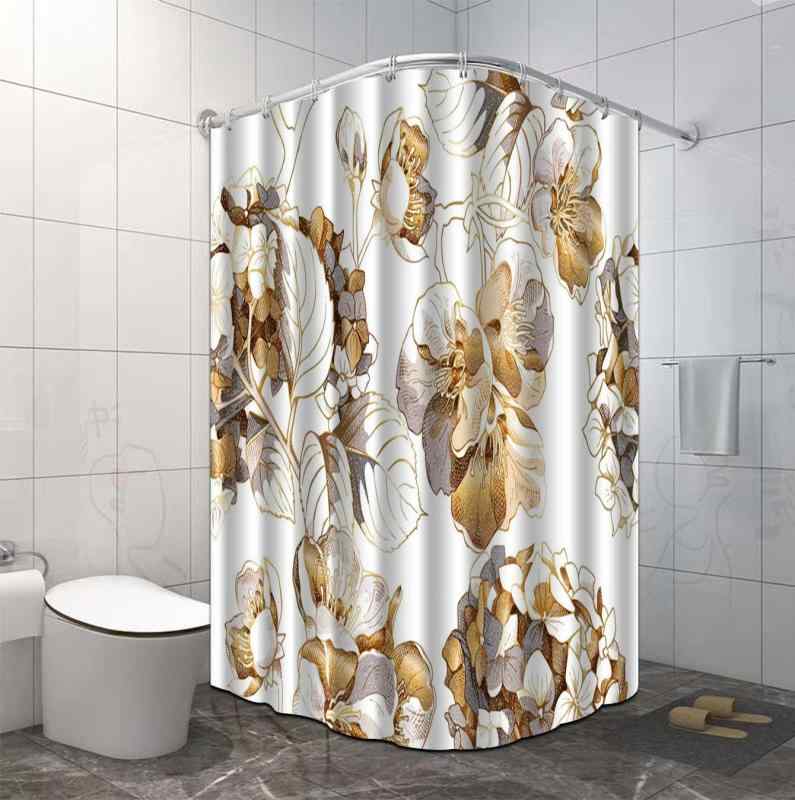 シャワーカーテン バスルームカーテン ポリエステル 防水 防カビ 浴室 間仕切り ユニットバス 洗面所 脱衣所 トイレ 目隠し プライバシー保護 穴あけ不要 突っ張り棒式 シンプルデザイン