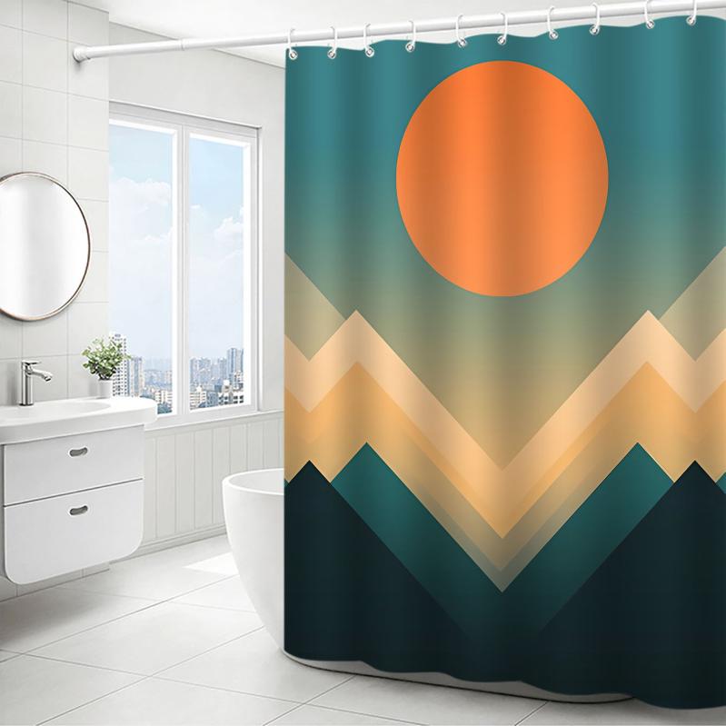 シャワーカーテン 浴室用 防水 撥水加工 防カビ 3Dデジタルプリント ポリエステル素材 おしゃれ モダン シンプル 多様な柄 デザイン豊富 穴開け不要 取り付け簡単 お手入れ簡単