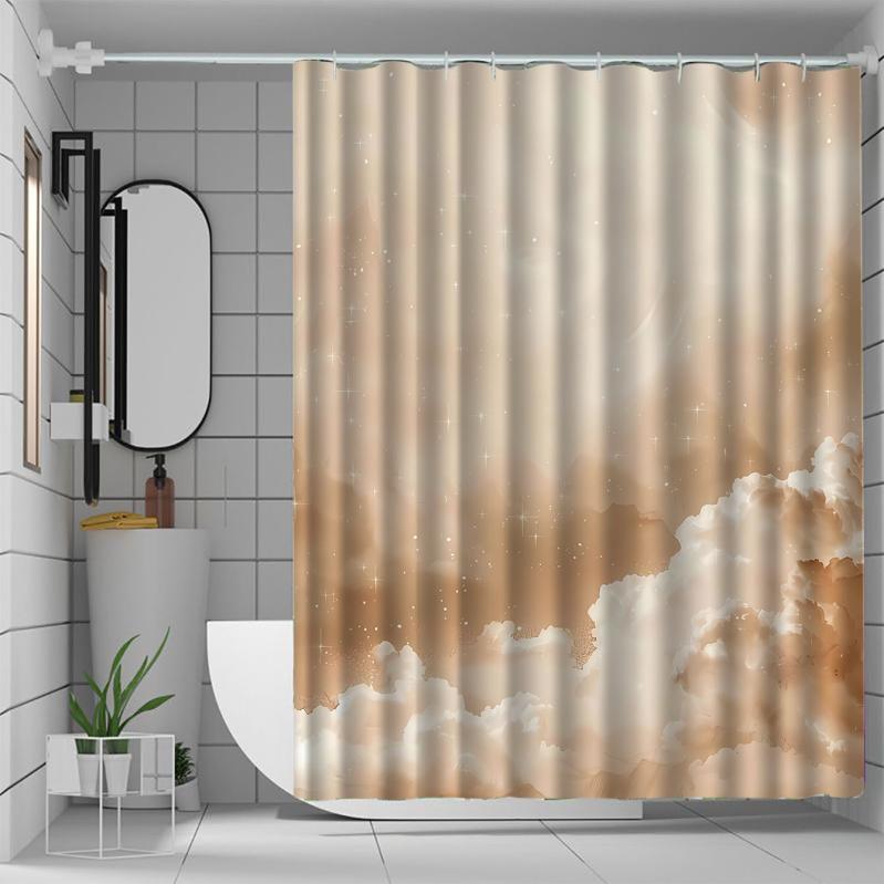 浴室用 シャワーカーテン デジタル印刷 撥水 ポリエステル 丈夫 防カビ 速乾 シンプル モダン 厚手 様..