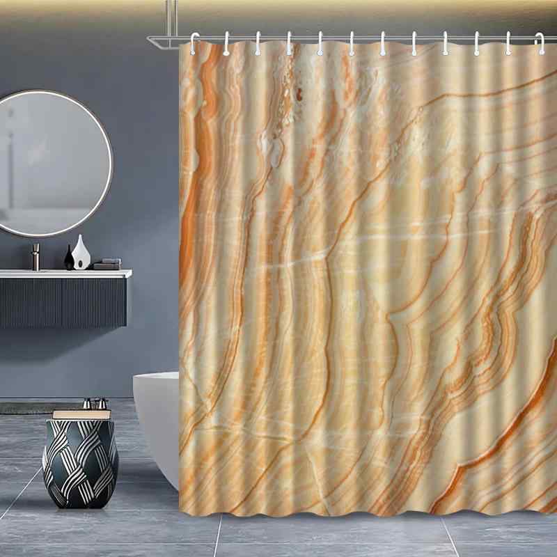 シャワーカーテン 大理石柄 マーブルストライプ 防水 撥水 ポリエステル 浴室 バスルーム お風呂 トイレ 間仕切り 目隠し シンプル モダン 高級感