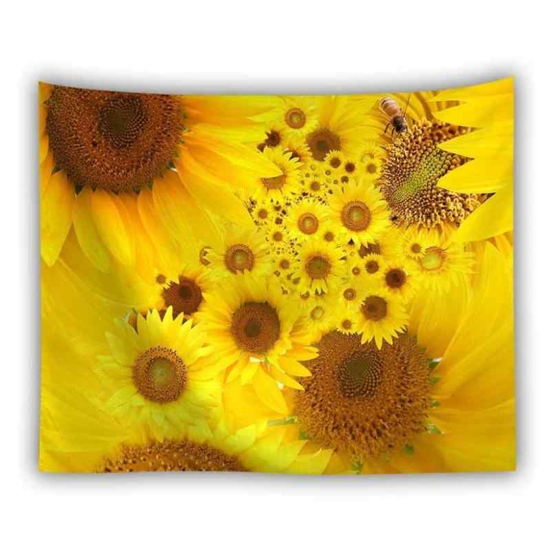 タペストリー ひまわり 風景柄 カラフル カントリー調 北欧スタイル 壁掛け 装飾クロス 背景幕 間仕切り マルチカバー リビング 寝室 子供部屋 インテリア