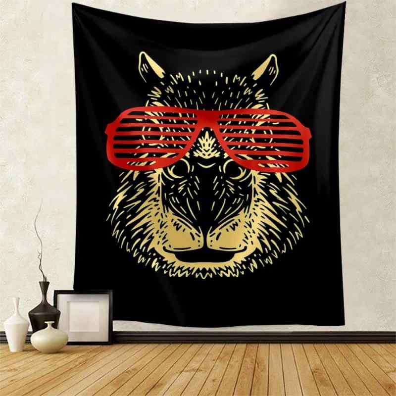 タペストリー カピバラ ユーモラス ウォールアート 壁掛け リビング 寝室 子供部屋 インテリア 部屋飾..