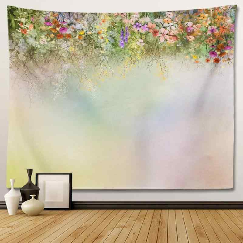 タペストリー 女の子 かわいい 壁掛け カラフル 花柄 サイケデリック ボヘミアン調 部屋装飾 リビング 寝室 インテリア おしゃれ ポリエステル 化学繊維 模様替え