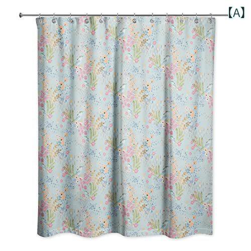 シャワーカーテン 海の生き物 ヒトデ ウミガメ デザイン 海底アニマル デジタルプリント 防水 ポリエステル製 バスルーム 浴室 風呂 洗面所用 間仕切り